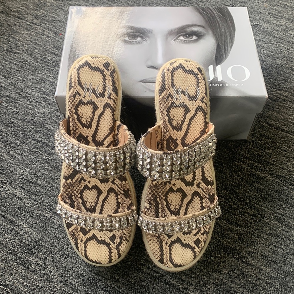 J Lo Jennifer Lopez halil wedge sandal